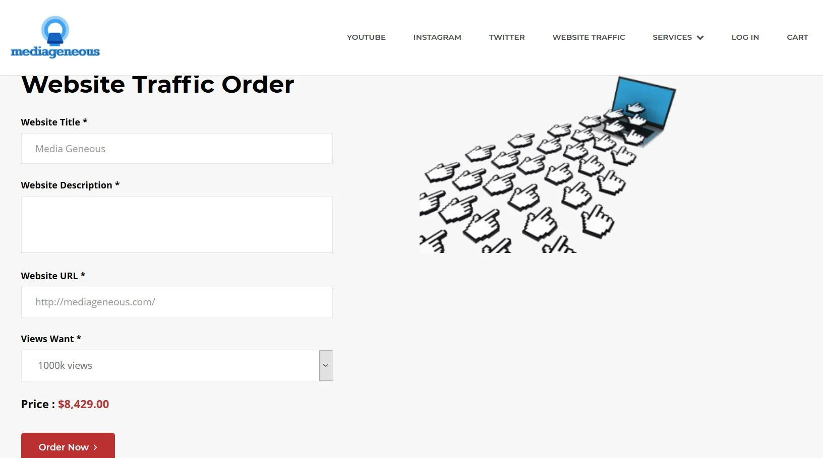Buy website visitors from MediaGeneous. purchase website visitors to make your website grow