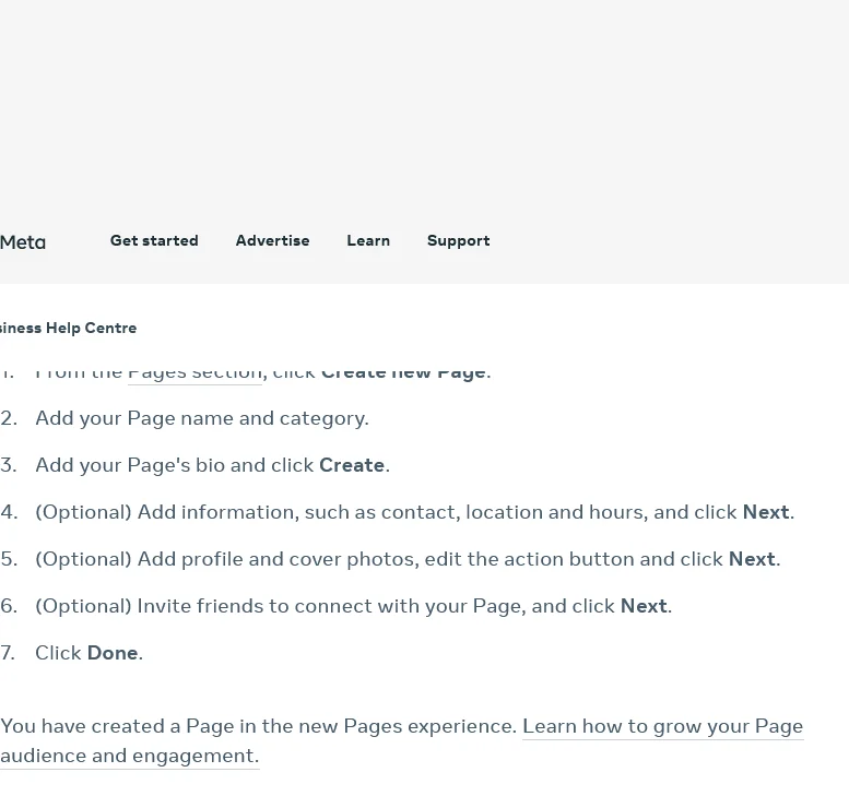 Create a Facebook Page for your business