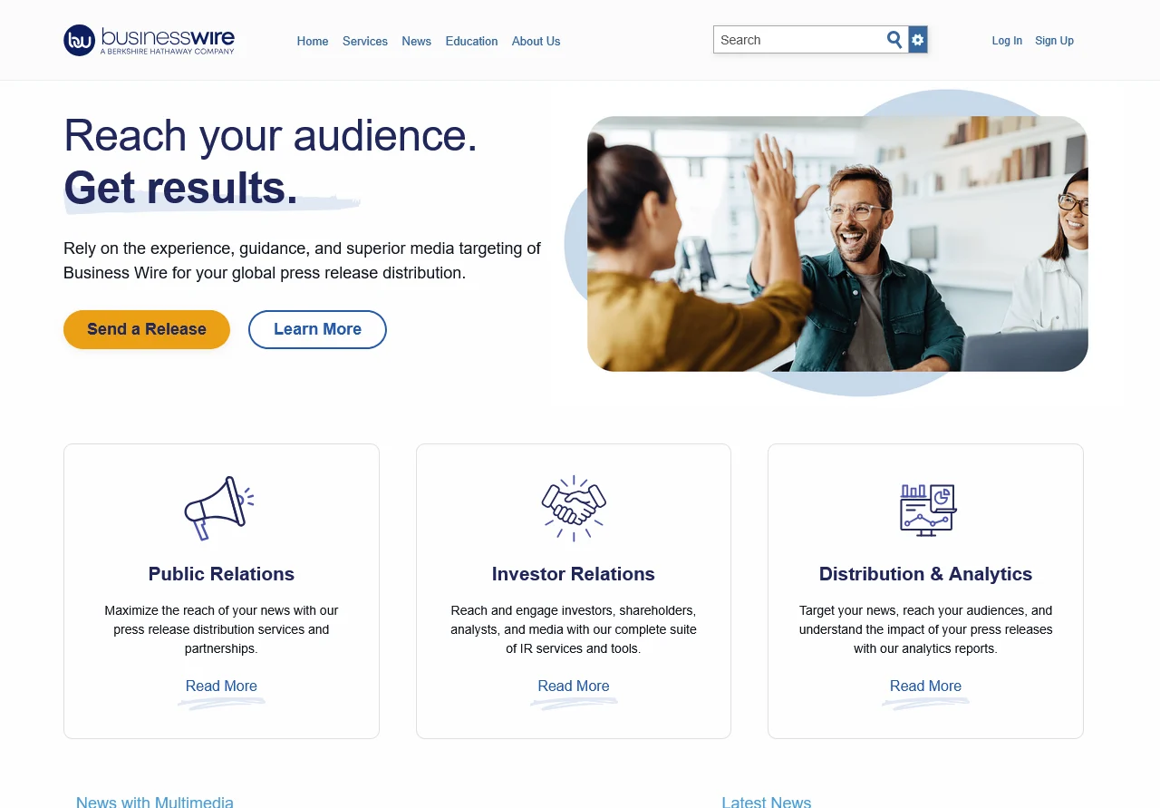 lobal Press Release & Newswire Distribution Services Business Wire. businesswire.com