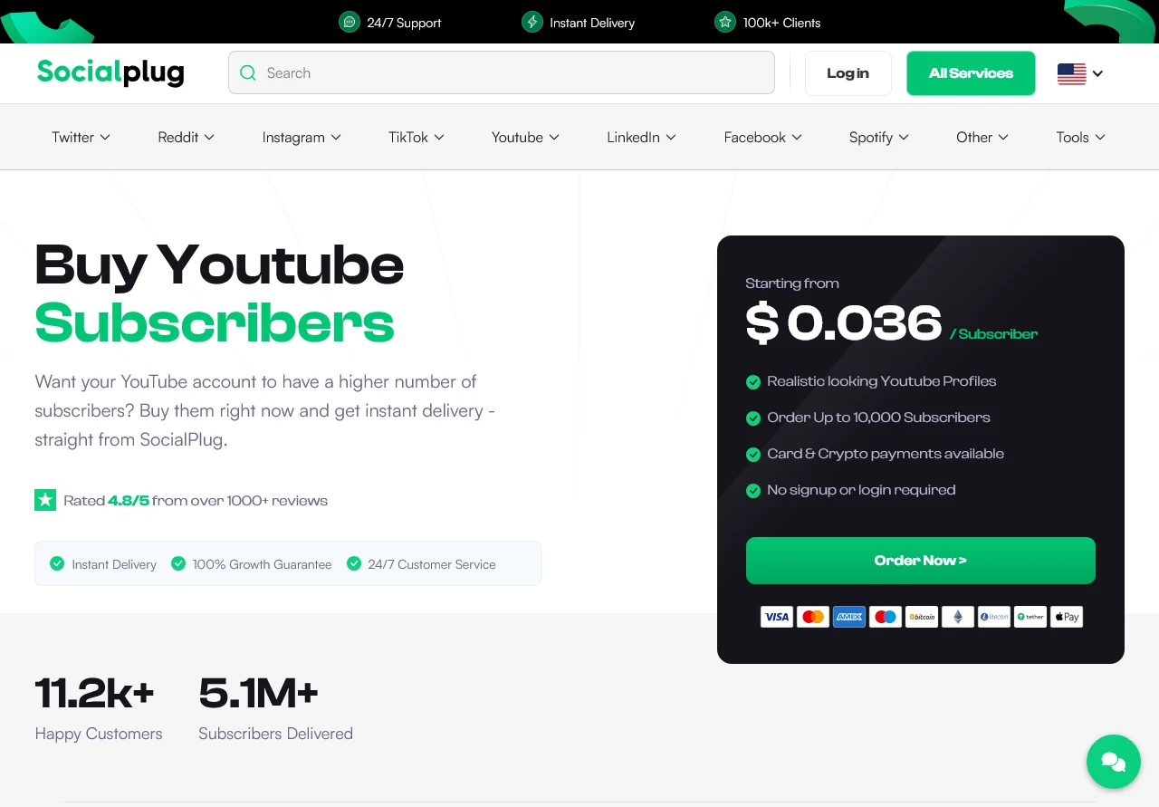 socialplug.io youtube subscribers.