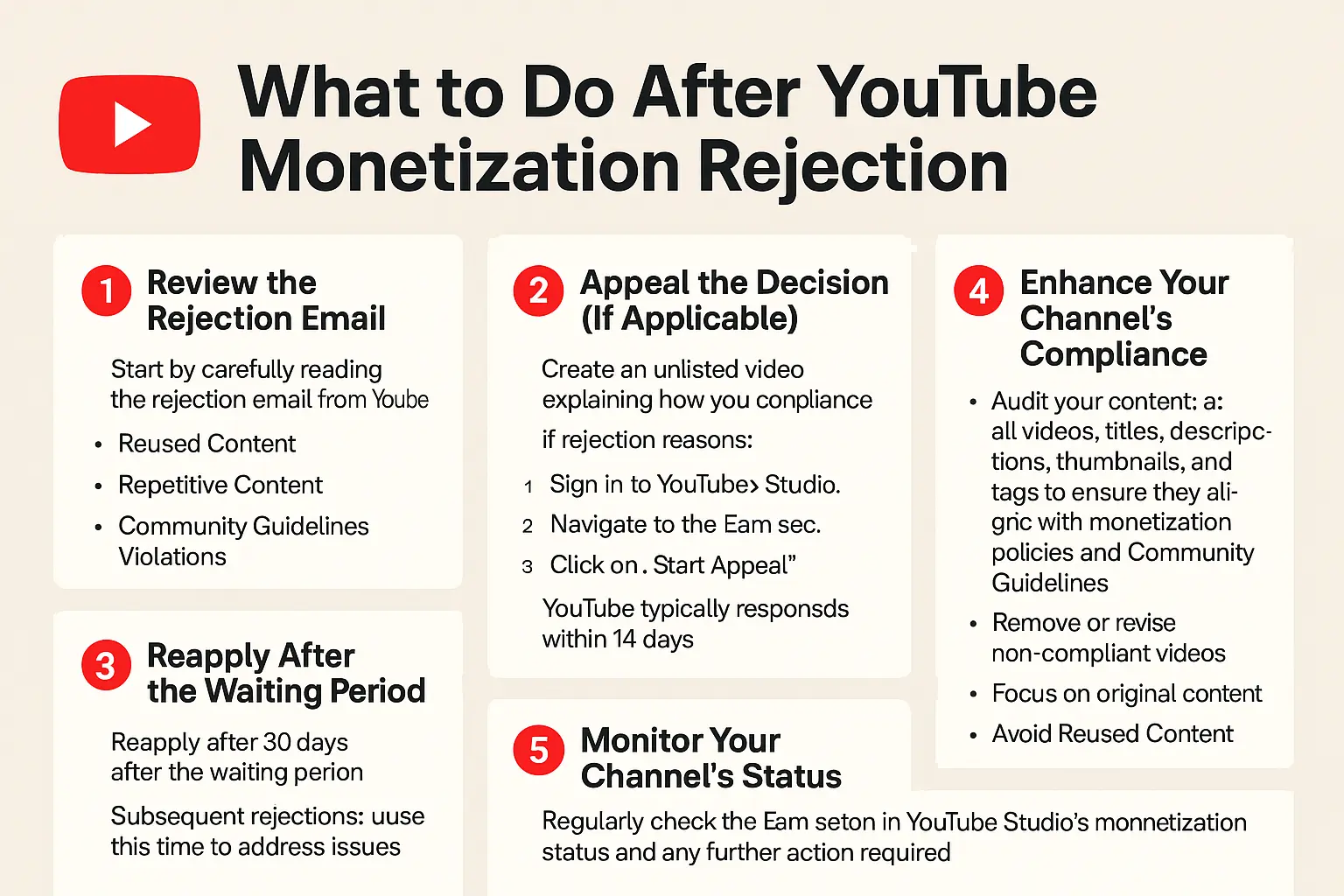My YouTube Monetization Was Rejected. What Should I Do?