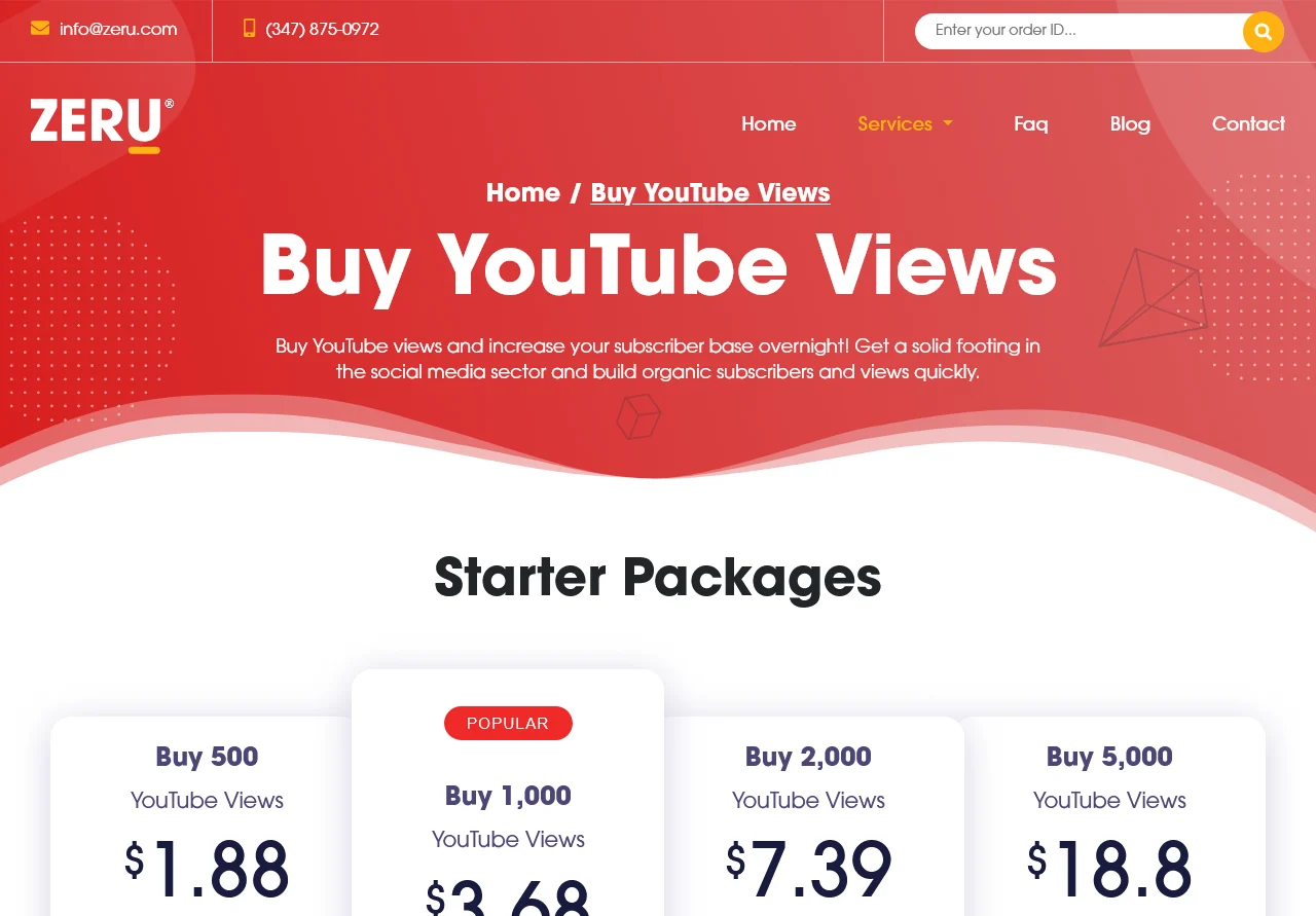 zeru.com youtube views.
