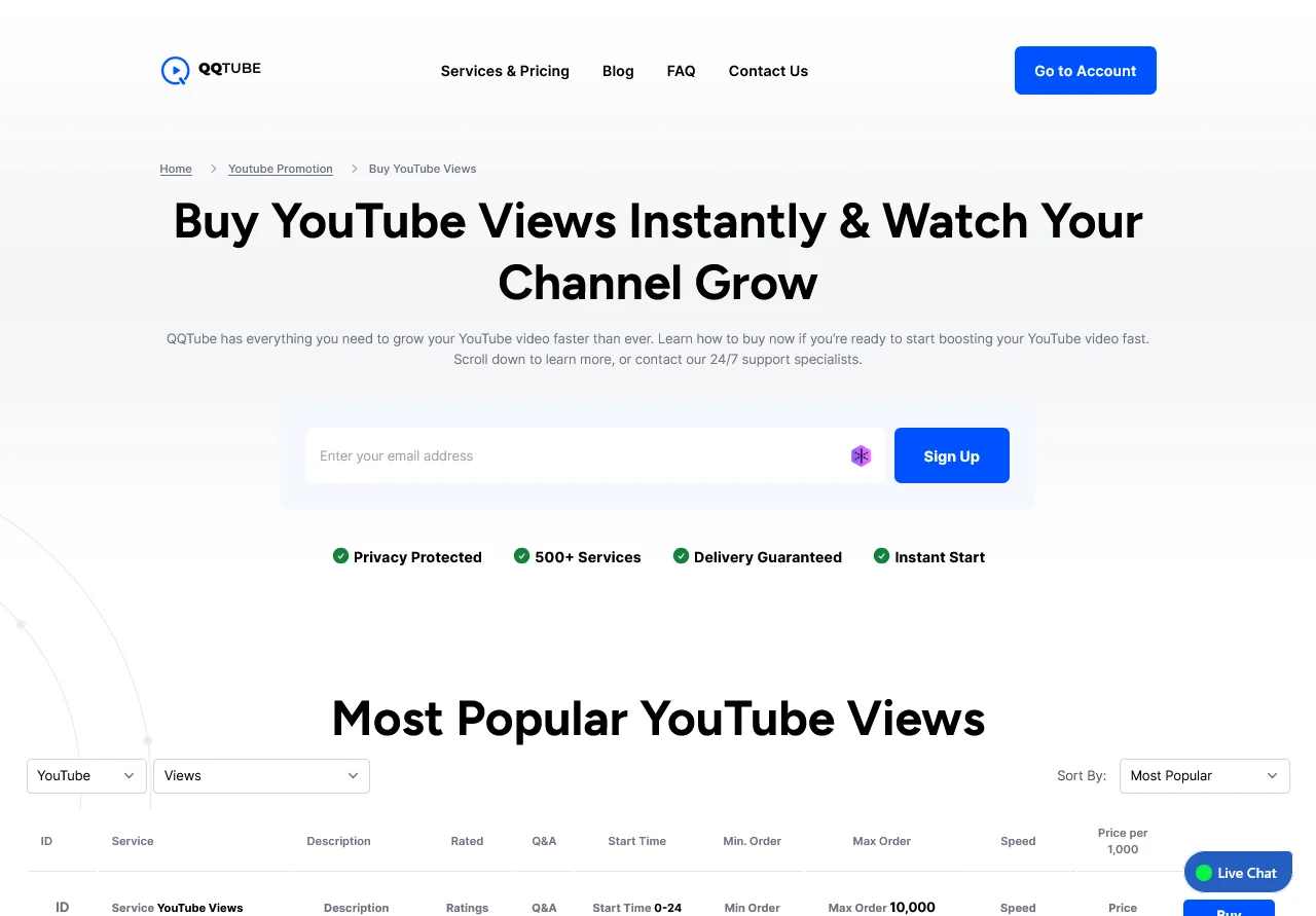 qqtube.com youtube views.
