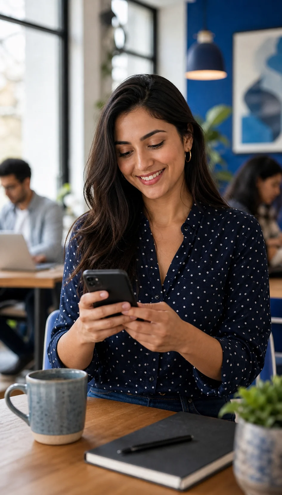 Creator checking Facebook friend growth on a phone