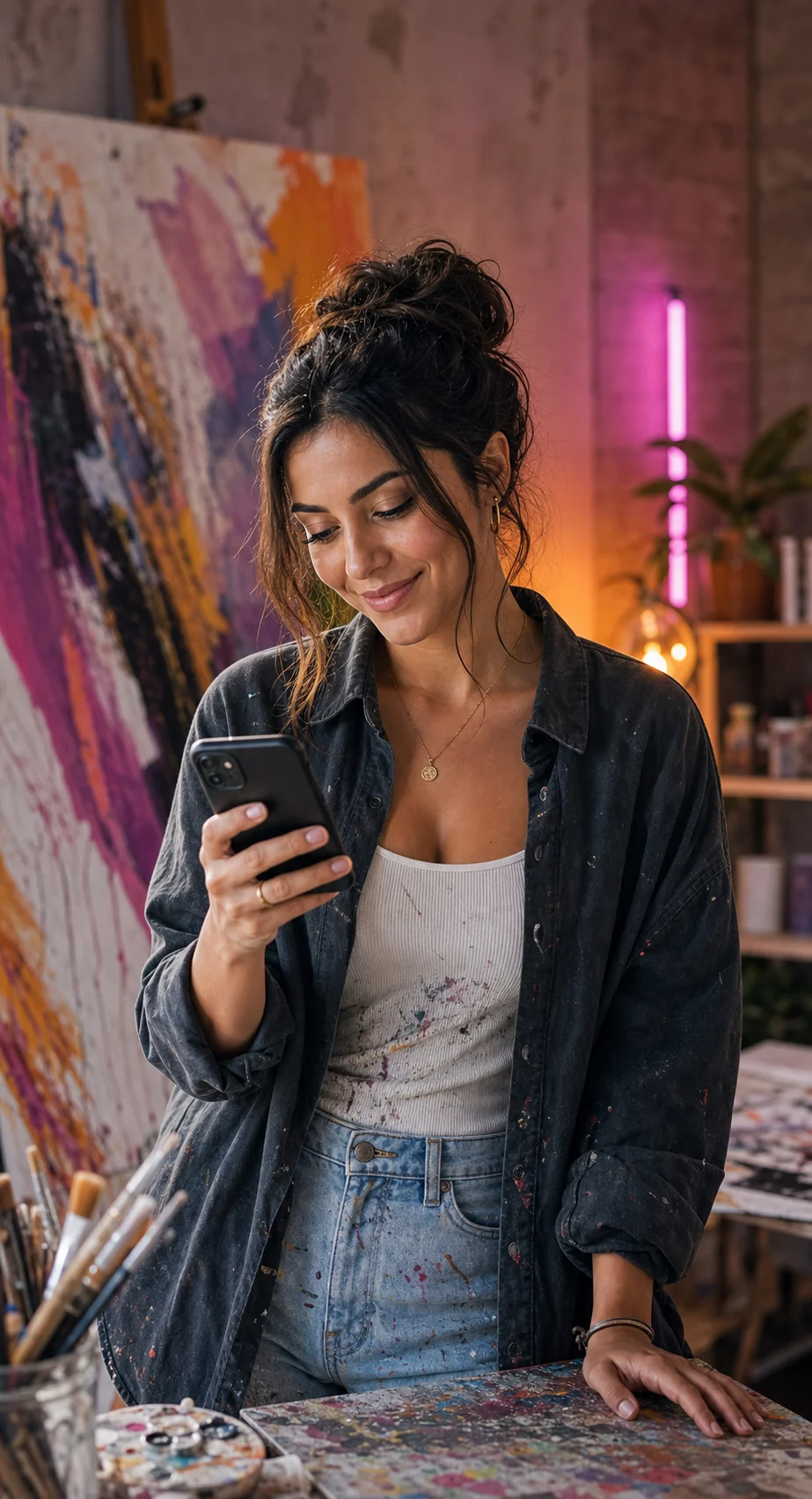 Creator checking Instagram Reels likes growth on a smartphone