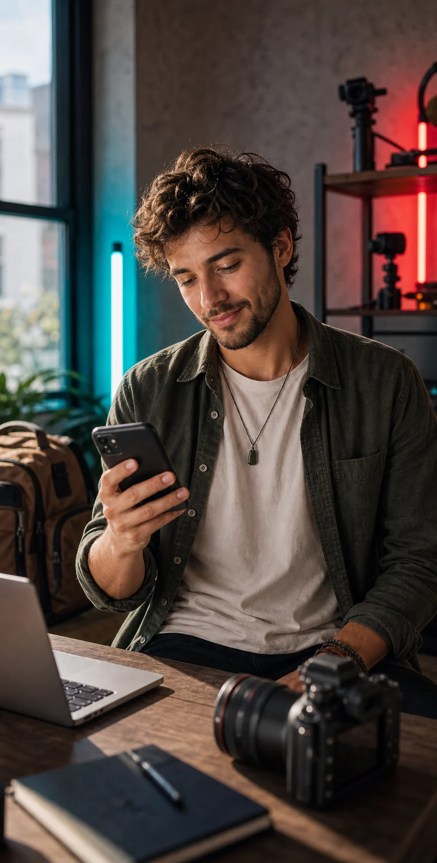 Creator reviewing TikTok video views growth on a phone