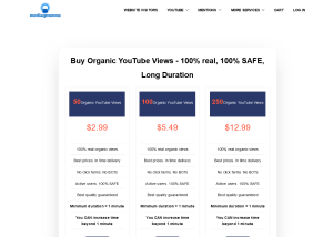 Screenshot of MediaGeneous - Buy Organic YouTube Views - 100% Real 100% SAFE Long Duration