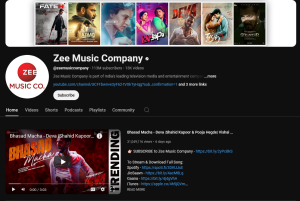 Zee Music Company YouTube Channel