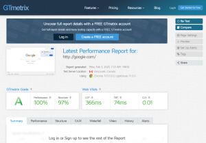 GTmetrix.