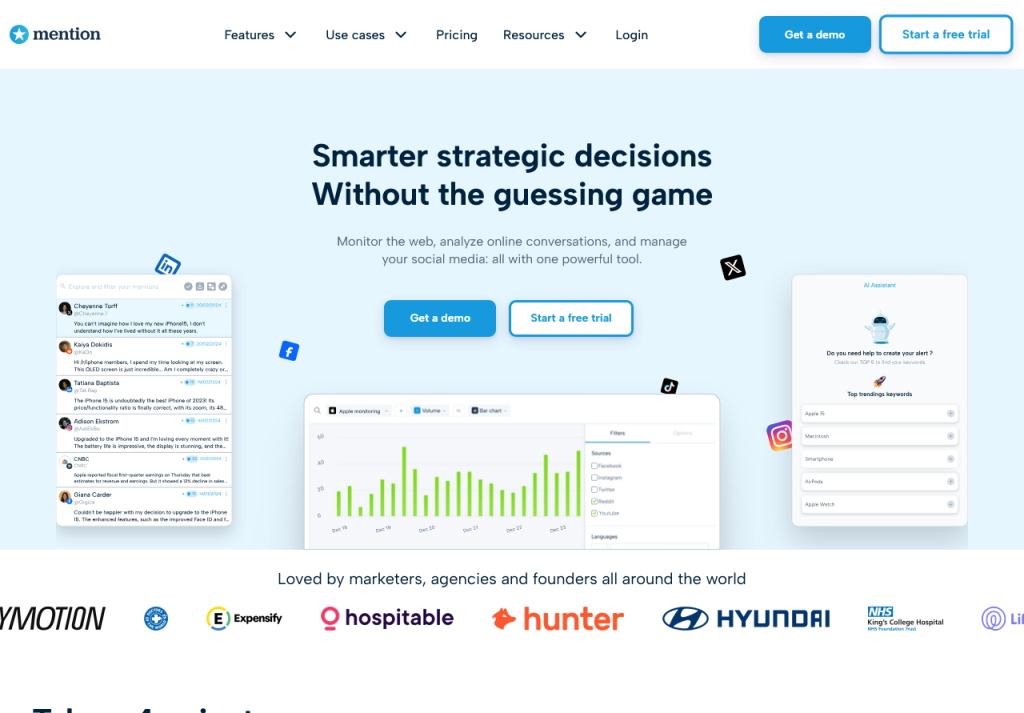 Mention Social listening & Media Monitoring tool mention.com