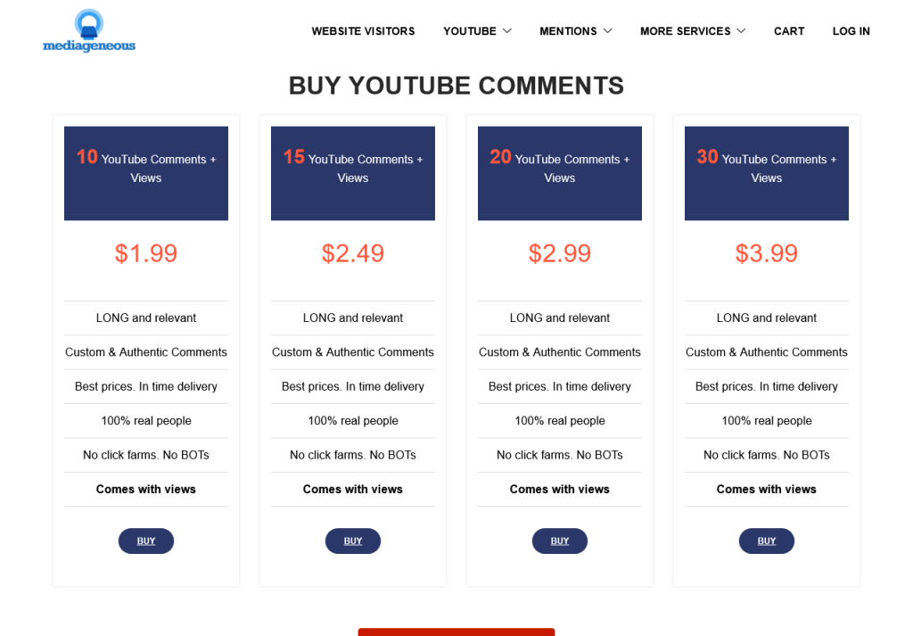 mediageneous.com youtube comments.